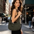 thumbnail image 1 of MMJ Solid Color Mini Nylon Dumpling Crossbody Bag Adjustable Strap Women Underarm Commute Purse 9.84x6.69x4.72in, 1 of 7
