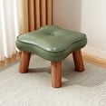 thumbnail image 1 of MMJ Solid Wood Small Stool 11x11x6.3in for Living Room Home Low Footstool Shoe Bench Padded Seat, 1 of 7