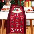 thumbnail image 1 of MMJ Table Cloth Christmas Flag Holiday Dining Table Runner Long Burlap Style Party Layout 13x72in, 1 of 5