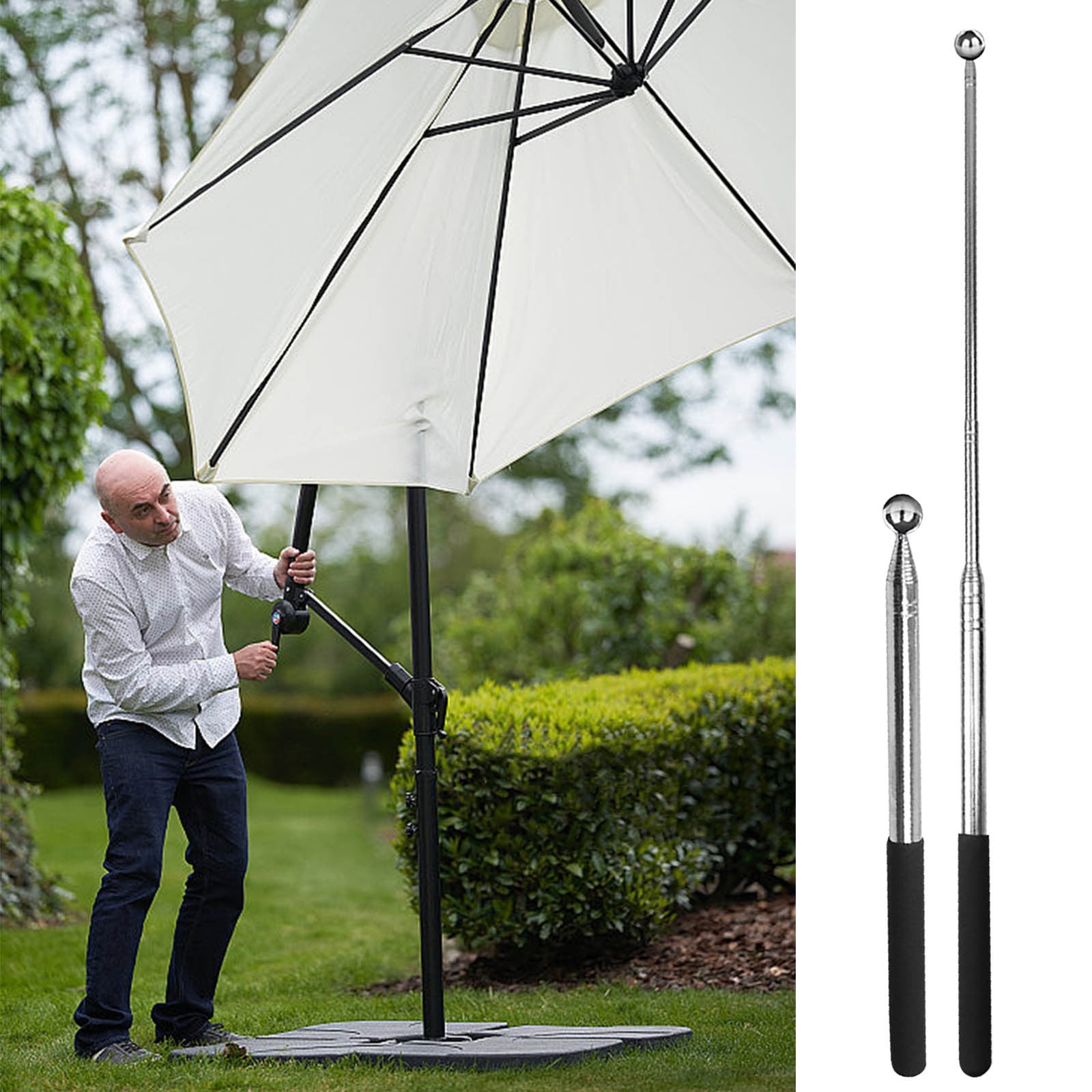 45 extension pole for hampton bay patio umbrella Treasure Garden 45IN Bar Height Table, Bronze Replacement Bottom Pole, Compatible with 9FT 11FT Models 8100 8120 : Patio, Lawn & Garden with a packaging size of 21 x 12.4 x 12.1 in Umbrella Pole Extension for Patio
