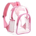 thumbnail image 1 of MMJ Travel Backpack Clear Transparent Stadium Approved 12x16in PVC Bag for Concerts Sports Events, 1 of 7
