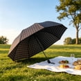thumbnail image 1 of MMJ Umbrella UV Protection Folding Compact Sun Rain Umbrella Lightweight Windproof for Travel Commute 37.8x26.8in, 1 of 7
