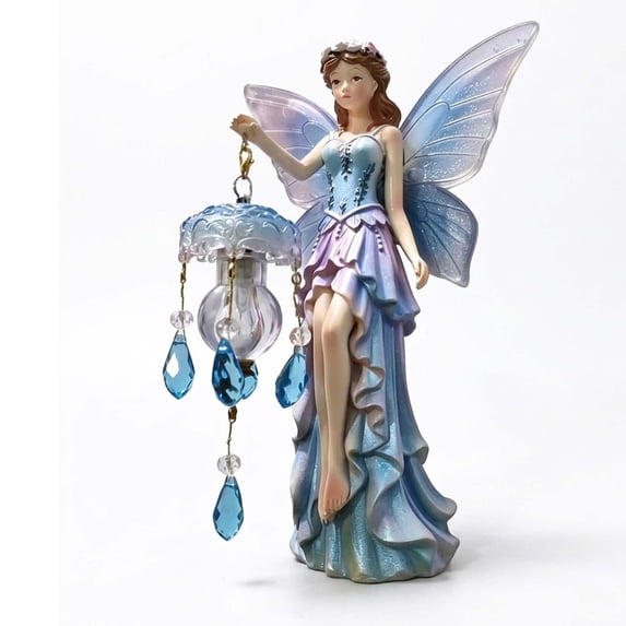 MMJ Wall Lamp Fairy Resin Wall Light Hand Painted Cute Nightlight Whimsical Bedroom Decor USB Plug In