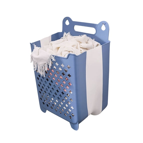 MMJ Wall Mounted Foldable Laundry Hamper TPE Plastic Dorm Room Decor for Bathroom Laundry