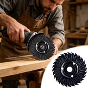 MMJ Wood Carving Disc Set Angle Grinder Wheel 3 Piece Carbon Steel Sanding Polishing Shaping Tool for Woodworking DIY 4 Inch