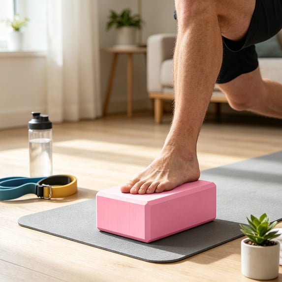 MMJ Yoga Block High Density EVA Foam Support Brick Lightweight Balance Pilates Stretching Home Gym Accessory 9.06x5.91x2.76in