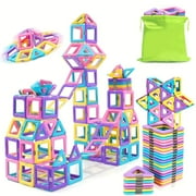 MMLOVEBB Magnetic Blocks Building Toys for 3+ Year Old Boys Girls Macaron Castle Blocks Set for Toddlers Montessori Sensory STEM Creativity/Educational Toys for Kids Christmas Birthday Gifts