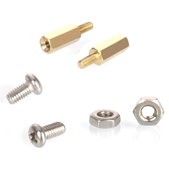 MMOBIEL 24pc M2.5 Brass Standoff Kit for Raspberry Pi