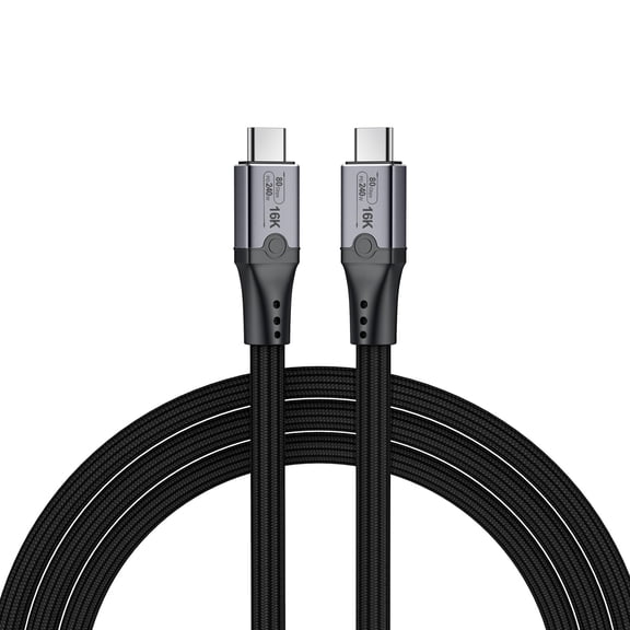 MMOBIEL Thunderbolt 5 Cable 80Gbps 240W 1m Black Braided