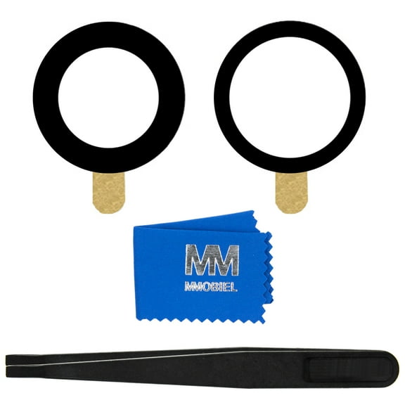 MMOBIEL Back Rear Camera Glass Lens Replacement Kit for iPhone 13 & 13 Mini (2021) – incl. Double-Sided Adhesive, Tweezer & Cleaning Cloth