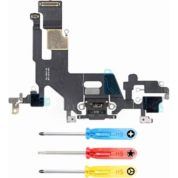MMOBIEL Charging Port Flex for iPhone 11 Black with Tools