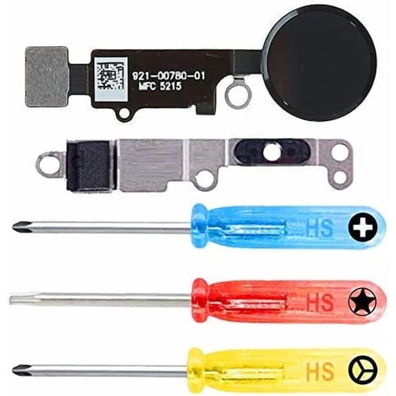 MMOBIEL Home Button Compatible with iPhone 8 A1863 A1905 A1906 iPhone SE 2022 SE 2020 A2275 A2296 - Black incl. Screwdrivers