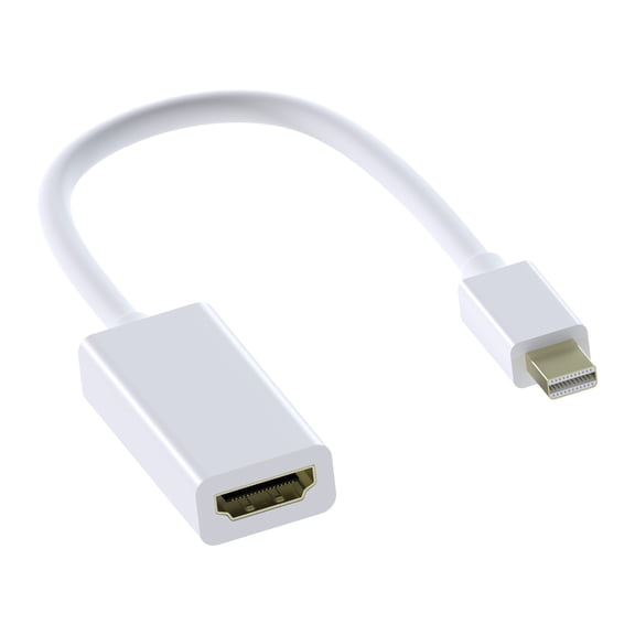 MMOBIEL Mini DisplayPort to HDMI Adapter Full HD Audio Video White
