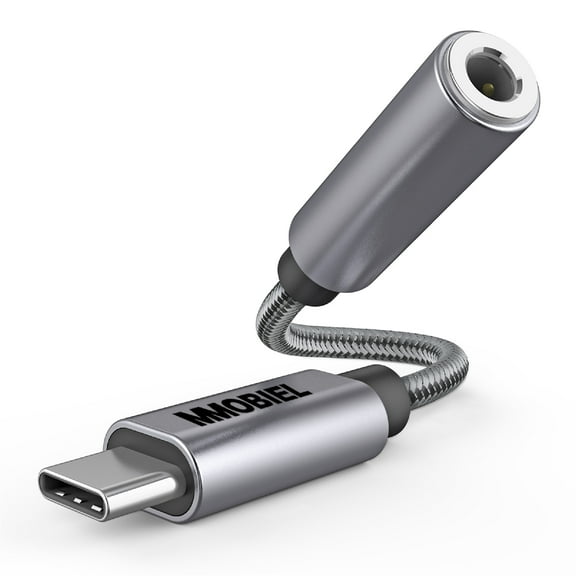 MMOBIEL USB-C to 3.5mm Headphone Adapter with Mic 32Bit DAC