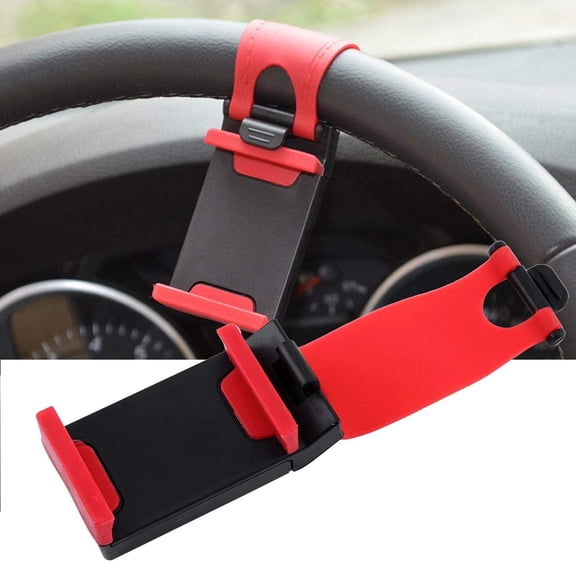 MMOBIEL Universal Portable Steering Wheel Mobile Phone Holder / Mount / Clip / Buckle Socket Hands for All iPhones incl. Plus Series Samsung Etc with Max 5.5 Inch Screen Size