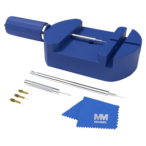 MMOBIEL 8-Piece Watch Repair Tool Kit with Link Pin Remover Blue
