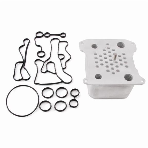 MMOCF2D08 Replacement Oil Cooler for 2008-2010 Ford 6.4L Powerstroke, Black