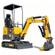 MS12P 1.2 Ton Mini Excavator, 13.5HP B&S EPA Gas Engine, Swing Boom, Adjustable Seat, Safety Light, Trencher Digging Machine