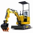 thumbnail image 1 of MMS 1 Ton Mini Excavator with 13.5 HP RATO Gasoline Engine, Bucket, Canopy, Compact Backhoe Digger Crawler Excavator for Farm, Construction, Gardening, 1 of 8