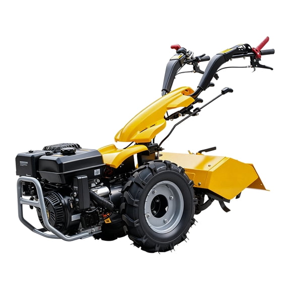 MMS 26'' Rear Tine Tiller Cultivator, 13.5HP 420CC Tractor Rototiller Dual Direction Full Gear Transmission Replaceable Module