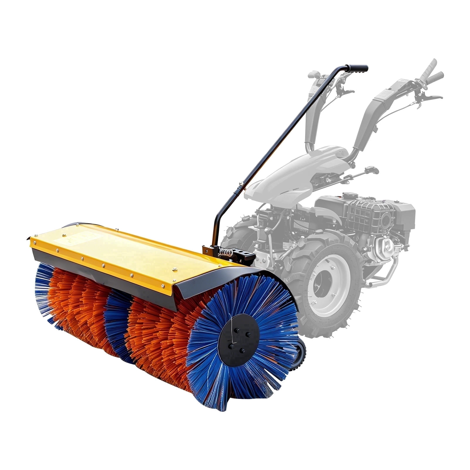 MMS 43inch Sweeper Attachment for MMS Self-Propelled Tractor, Artificial Turf Snow Broom Brush Cleaner, Pavement Debris Cleaner