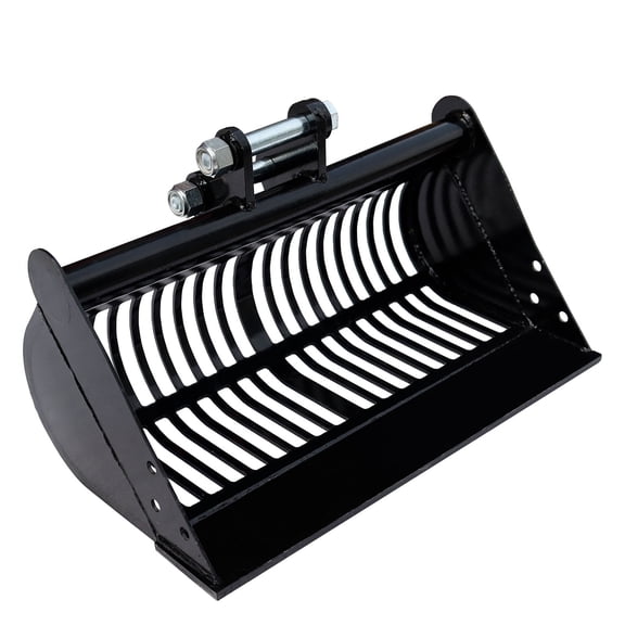 MMS 24'' Skeleton Bucket Excavator Attachments Soil Sieving Buckets for Small Digger, Filtration /Skeleton Screen Bucket Filtering and Sorting Materials