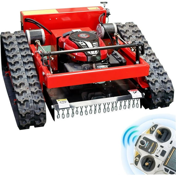 MMS Remote Control Robotic Lawn Mower 21.65In/550mm Automatic Track Lawn Mower for 45° Slope, Adjustable Cutting Height, All Terrain Robotic Grass Cutter Yard Mower USA Stock