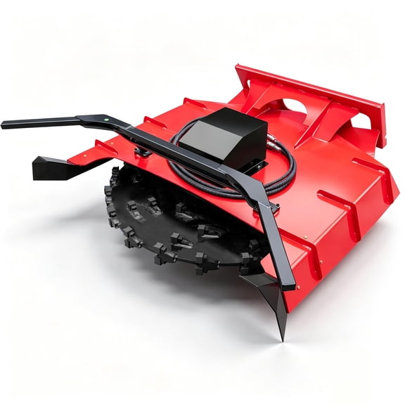 MMS Skid Steer Loader Disc Forestry Mulcher Attachment With 44" Working Width Garden Brush Cutter Mower Land Clearing for Clear Land, Remove Shrubs, Trees, Thick Brush, Vegetation and Weed