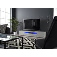 thumbnail image 1 of MMT Modern Gray/White Gloss 78.7" TV Stand with Blue LED Lights for 50-90 inch TVs, 1 of 7