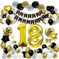 thumbnail image 1 of MMTX 18th Birthday Decorations, Black and Gold Balloons for Men and Women 18th Birthday with 18th Happy Birthday Banner, Confetti Balloons for 18th Birthday Decorations, 1 of 8