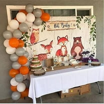 SPECOOL Animal Birthday Party Decorations, Woodland Happy Birthday Banner  Hedgehog, Squirrel, Fox, Raccoon Animal Balloon Garland & Arch Kit for Boy  Girl Baby Shower Birthday Supplies 