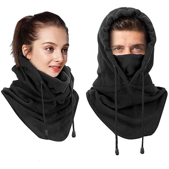 MMTX Balaclava Winter Face Mask Men Women Fleece Balaclava Ski Mask Windproof Motorcycle Masks Neck Warmer Balaclava Face Hood for Bicycle Snowboard Outdoor Sports Unisex (Black)