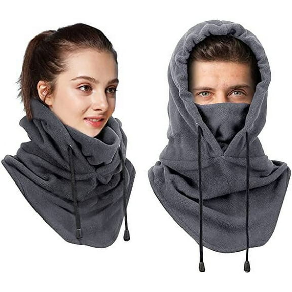 MMTX Balaclava Winter Face Mask Men Women Fleece Balaclava Ski Mask Windproof Motorcycle Masks Neck Warmer Balaclava Face Hood for Bicycle Snowboard Outdoor Sports Unisex (Gray)