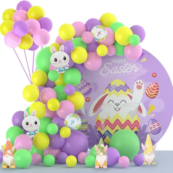 MMTX Easter Bunny Balloons Decoration, Rabbit Theme Fruit Party Balloon Garland Kit for Spring Woodland Themed Party Baby Shower Easter Bunny Birthday Party Halloween