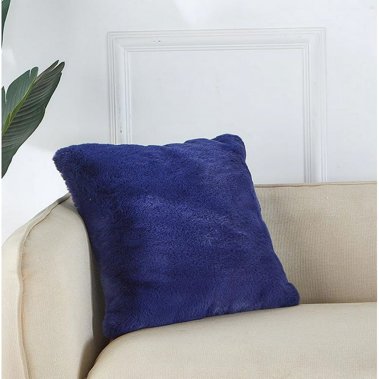 MMTX Luxury Chinchilla Faux Fur Pillow 18 In. x 18 In