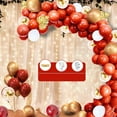 thumbnail image 1 of MMTX Red Gold Balloon Arch Kit, Ruby Red Balloon Garland Kit with White Metallic Gold Confetti Latex Balloons, Palm Leaves for Engagement Wedding Valentine's Day Proposal, 1 of 10