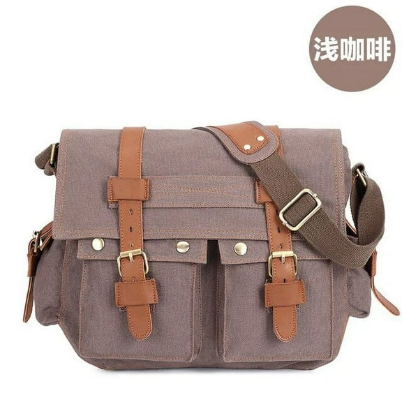 MMYGU 14inch Travel Satchel Business Men's Messenger Bag Vintage Canvas Military Shoulder Laptop Bags for men Male Laptop Briefcases