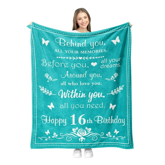 MMYGU 16 Gifts for Girls 16 Year Old Girl Birthday Gift Ideas 16th Birthday Gifts for Girls Fleece Blanket 30x40in