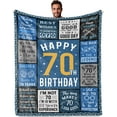 thumbnail image 1 of MMYGU 70th Birthday Gifts for Men Best 70th Birthday Gifts for Men 70 Year Old Birthday Gifts for Men Funny 70th Birthday Gift Ideas for Men 70th Birthday Gifts for Men Blanket 50x60in, 1 of 7