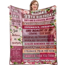 MMYGU 99th Birthday Gifts Blanket 99th Birthday for Women 99th Birthday Gift Ideas 99 Year Old Birthday Decoration for Friend Mom Wife Grandmother Unique 99th Birthday Gift 30x40in