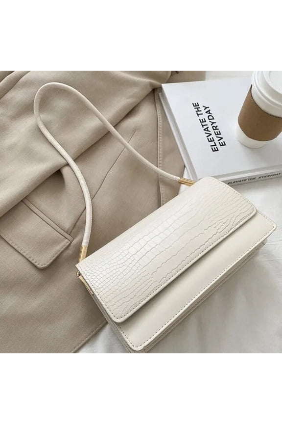 Alligator Pattern Shoulder Bag For Women Winter New Handbag Small Square Bag Designer Flap Armpit Bag Girls Purse