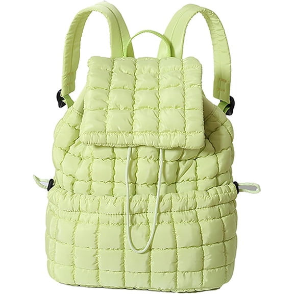 MMYGU Backpack for Women - Trendy Drawstring Puffy Backpack (Black)