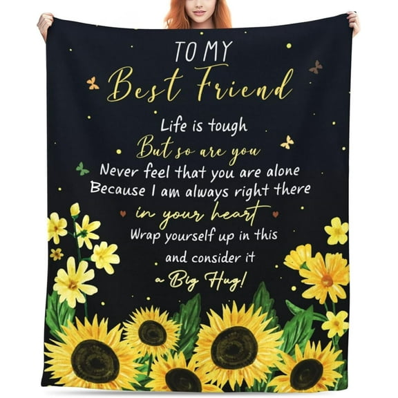 MMYGU Best Friend Birthday Gifts for Women Best Friend Blanket Friendship Gifts for Women Gift for Best Friend Women Bestie BFF Sister Christmas Throw Blanket 30x40in