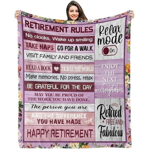 MMYGU Best Retirement Gifts for Women Retired Gifts for Women Coworker Going Away Gifts Idea Coworker Leaving Gifts Blanket Womens Retirement Decorations Gifts for Retired Women 30x40in