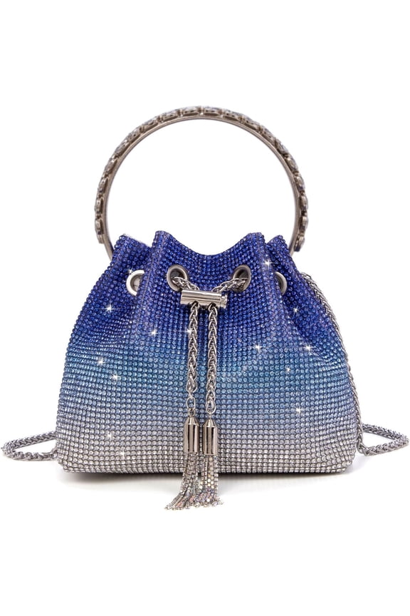 Bling Crystal Rhinestone Purse for Women Sparkly Clutch Handbag Crossbody Bag for Evening Wedding Party Prom