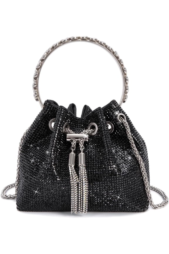 Bling Crystal Rhinestone Purse for Women Sparkly Clutch Handbag Crossbody Bag for Evening Wedding Party Prom