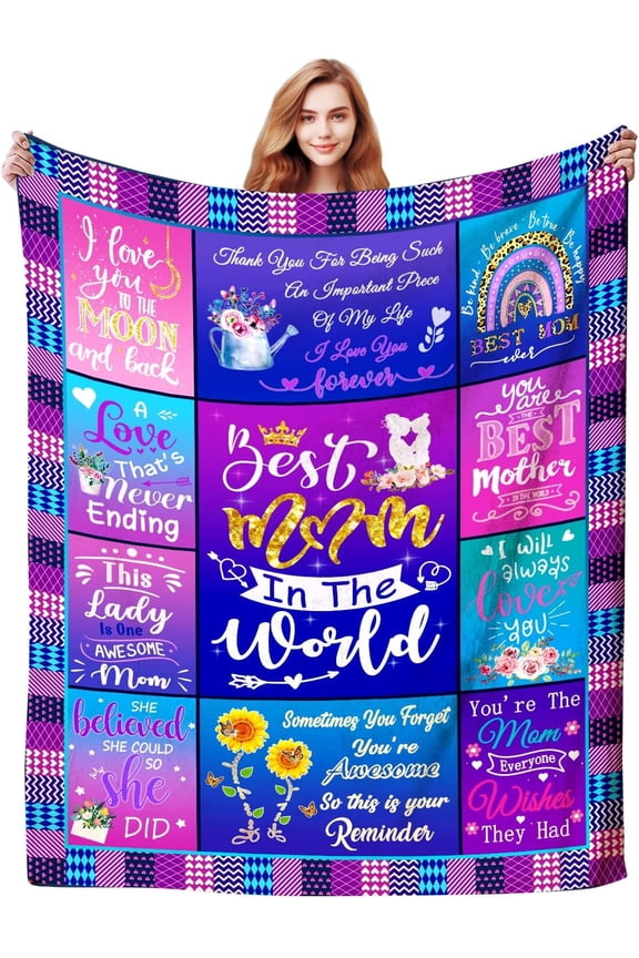 Cat Mom Gifts for Women Cat Lover Gifts for Women Funny Cat Mom Blanket Gifts for Cat Lovers Cat Lady Mother's Day Birthday Gifts 50x60in