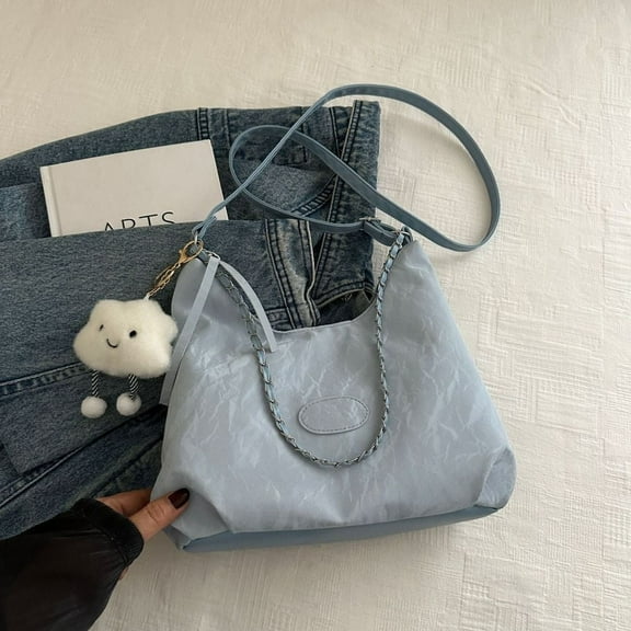 MMYGU Chic Y2K-Inspired Large Capacity Pu Leather Shoulder Bag With Free Charm - Fashionable Crossbody Handbag For Women