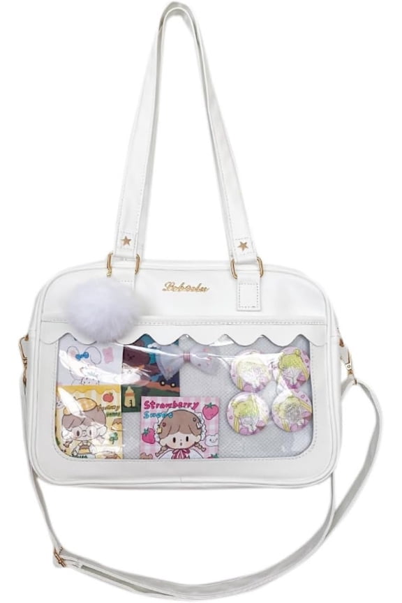 Clear Aesthetic Bag Ita Bag Cute Messenger Bag Crossbody Bag for Women JK Tote Purse
