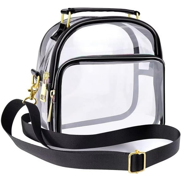 MMYGU Clear Bag for Women Stadium Approved Transparent Handbag Lightweight Waterproof Crossbody Purse for Concerts Festivals
